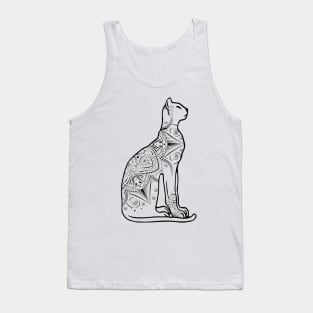 Stylish Mandala Cat Tank Top